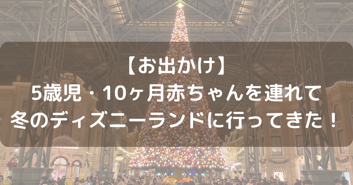 【お出かけ】5歳児・10ヶ月赤ちゃんを連れて冬のディズニーランドに行ってきた！